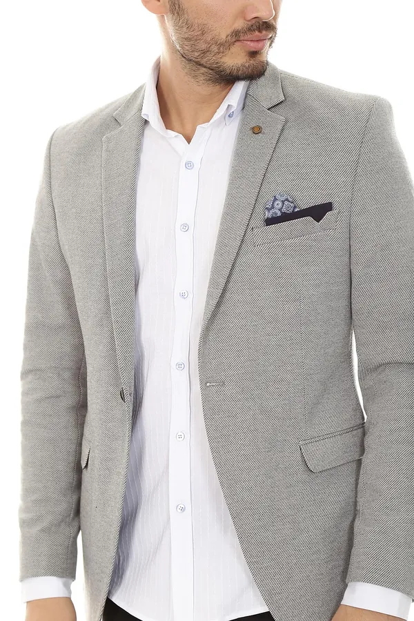 Açık Gri Blazer Ceket