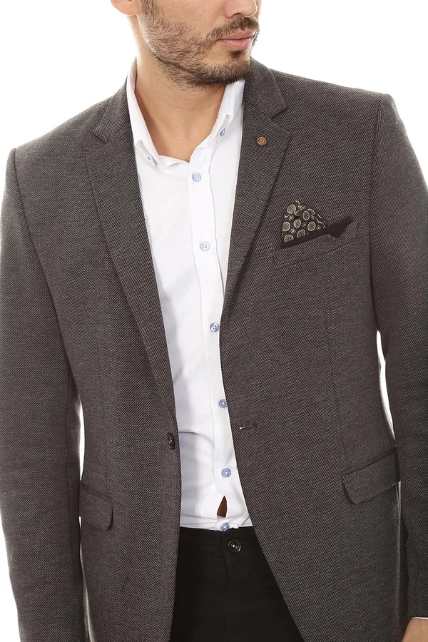 Antrasit Yün Blazer Ceket