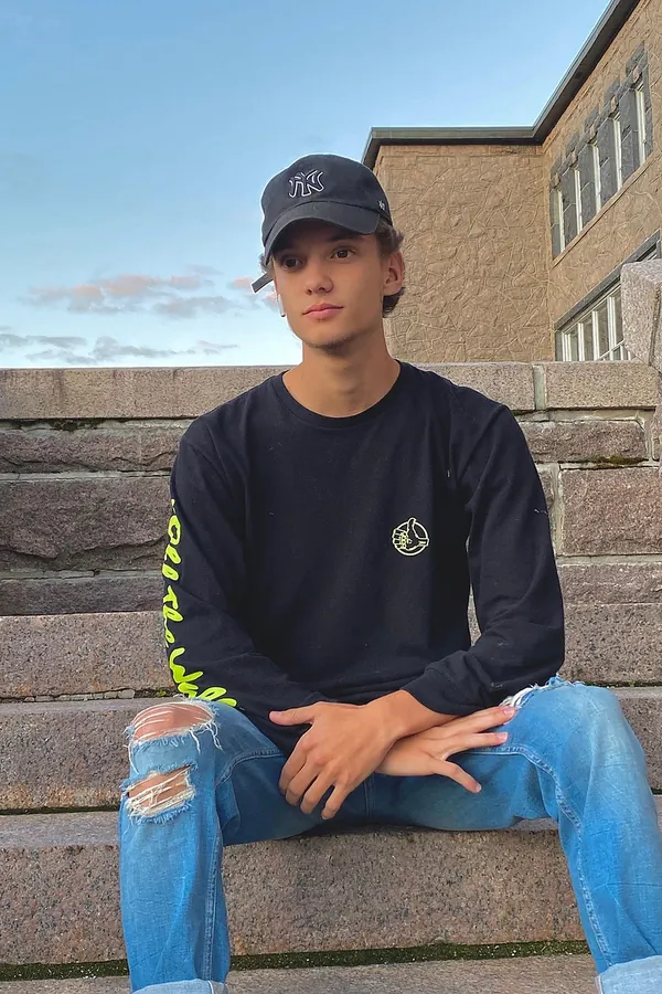 Lacivert Bisiklet Yaka Sweatshirt