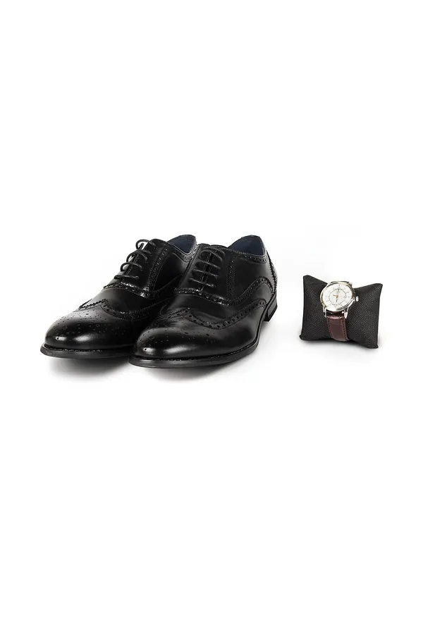 Siyah Rugan Oxford Ayakkabı